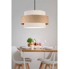 Art&Gift Bohem Trio Metal Kasalı Jüt Kumaş Salon Avize Üç Katlı Pasta Yatak Odası Sarkıt