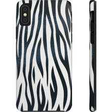 Grand iPhone Xs Uyumlu Zebra Desenli Telefon Kılıfı | Yumuşak Dokulu & Şık Tasarım