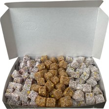 Çifte Kavrulmuş Antep Fıstıklı Karışık Lokum 1 kg Hindistan Cevizli - Narlı - Kadayıflı