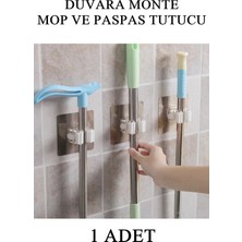 Lurette Paspas Süpürge Fırça ve Mop Askısı Sap Tutucu Mutfak Banyo Askı 1 Adet