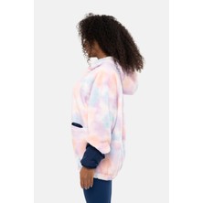 Mesfeno Oversize Peluş Welsoft Yarım Fermuarlı Kadın Sweatshirt