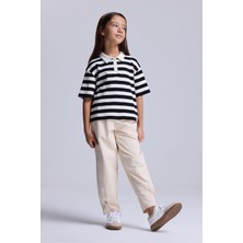 Babokah (Kids Girl) Çizgili Fitilli Polo
