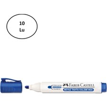 Faber-Castell Faber Castell Mavi Beyaz Tahta Kalemi W20 10'lu Set Ölçüler ile Kullanıma Uygun