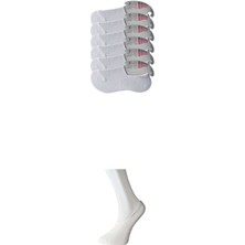 Beyaz Kadın Babet Çorap 6 Çift