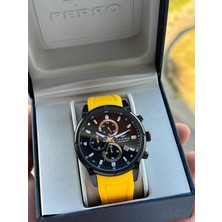 Ferro Iç Fonksiyonları Aktif Silikon Kordon 30 mt Suya Dayanıklı Erkek Kol Saat EFM31363-ZN