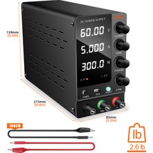 0-60V/5A Ayarlanabilir Dc Güç Kaynağı Voltaj Regülatörü Geliştirilmiş Model Siyah