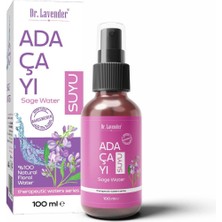 Dr. Lavender Adaçayı Suyu Doğal & Saf Cilt, Saç, Ağız Bakım Adaçayı Hidrosolü Cam Şişe 100 ml