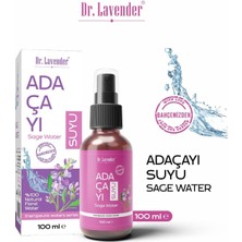 Dr. Lavender Adaçayı Suyu Doğal & Saf Cilt, Saç, Ağız Bakım Adaçayı Hidrosolü Cam Şişe 100 ml