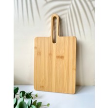 Mottogo Dikdörtgen Bambu Kulplu Kesme Tahtası - 44X24 cm