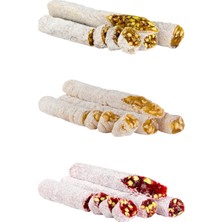 Karışık Rulo Lokum 1 kg Antep Fıstıklı - Fındıklı - Narlı
