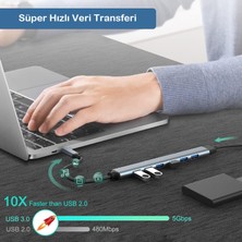 UmoTech 7 Port USB 3.0 Hub 7in1 USB 3.0 Hub Çoklayıcı Pc Bilgisayar Uyumlu Veri Aktarımı Mouse Klavye Bağlan