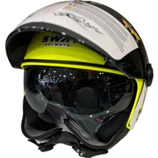 Sway Sw 765 Wanted Yellow Güneş Vizörlü Yarım Motosiklet Kaskı - Xl