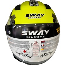 Sway Sw 765 Wanted Yellow Güneş Vizörlü Yarım Motosiklet Kaskı - Xl