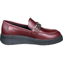 Degischic1 Bordo Deri Toka Loafer