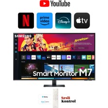 Samsung M7 43'' Wifi Bağlantı 4K Ultra HD HDR10 60hz 4ms (Hdmı Type-C)  Slim Akıllı Monitör TV