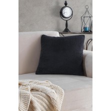 Znp Home Sofa | 1 Adet Antrasit Renk Welsoft Kırlent Kılıfı Yastık Kılıfı 44X44 cm