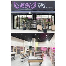 Neon Takı Duyarlılık Etiketi ve Zirkon Taşlı Yüzük 44, Gümüş Renk, Ayarlanabilir