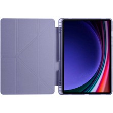 Voyo Samsun Galaxy Tab S10 + Plus Kılıf Standlı Kapaklı Kalem Bölmelli Silikonlu Kırılmaz