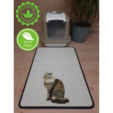 Serypet 50 x 75 cm L Büyük Boy Kedi Tuvalet Önü Paspası Kedi Kumu Paspası Kedi Matı Beyaz