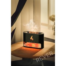 Rever Hava Nemlendirici 3D Alevli 250 ml Ultrasonik Buhar Makinesi Doğal Tuzlu Humidifier