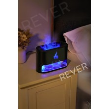 Rever Hava Nemlendirici 3D Alevli 250 ml Ultrasonik Buhar Makinesi Doğal Tuzlu Humidifier