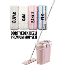 Tekno Trust Vipset Premium Tablet Mop 14 lt 4'lü Yedek Bez Seti