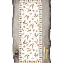 Sonbahar Serisi Palamut ve Yaprakları Ranır- Runner 45 x 140 cm