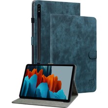 Seashell Digital Samsung Galaxy Tab S9 Baskılı Sevimli Kaplan Desenli Pu Deri Kart Tutucu Stand Tablet Kılıfı (Yurt Dışından)