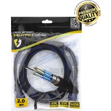 Giyitec Hdmı To Hdmı  Örgülü Sağlam 3D 4K Full Hd HDMI Tv ve Bilgisayar Görüntü Kablosu Kablosu