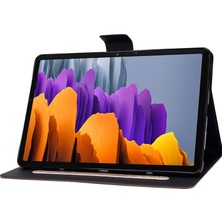 Seashell Digital Samsung Galaxy Tab S7 SM T870 T875 S8 SM X700 X706 Buzağı Dokulu Deri Kart Tutucu Standı Iyi Korumalı Kabuk Tablet Kılıfı (Yurt Dışından)