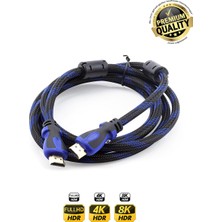 Giyitec Hdmı To Hdmı  Örgülü Sağlam 3D 4K Full Hd HDMI Tv ve Bilgisayar Görüntü Kablosu Kablosu