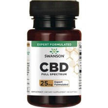 Swanson Premium C.B.D Full Spectrum 25 mg 60 Softgels.Usa Menşei