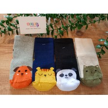 3D Mistar Desen Kaydırmaz Taban Havlu Erkek Bebe Soket Çorap