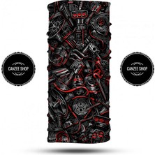 Canzee Motorcu Boyunlugu Unisex Outdoor Bandana Motosiklet Bandana Boyunluk Baff Kadın Erkek Buff