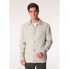 Fabrika Basic Gri Melanj Erkek Düz Ceket F4WM-CKT 2488