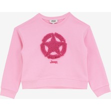 Jeep Baskılı Kız Çocuk Pembe Sweatshırt J4WG-SWT7572