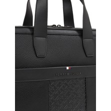 Tommy Hilfiger Siyah Erkek Laptop Çantası Th Central Mono Computer Bag