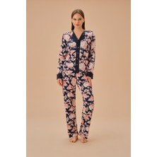 Suwen Rosalinda Gömlek Yaka Pijama Takımı