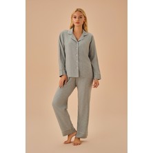 Suwen Caroline Gömlek Yaka Pijama Takımı