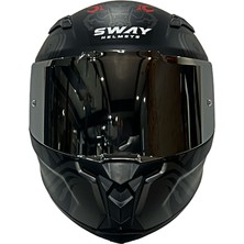 Sway Kapalı Kask Sw 820 Xamuraı Gri Kırmızı