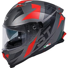 Sway Kapalı Kask Sw 865 St Gri Kırmızı