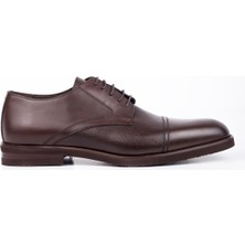 İmza Koyu Kahverengi %100 Deri Antik Bağcıklı Classic Ayakkabı 1033245151