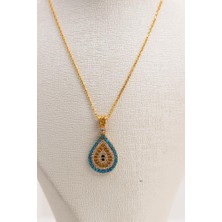 Latif Kuyumcu 22 Ayar Altın Kolye Dorika Nazarlık Damla Kolye LKKLY1133