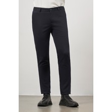 İmza Koyu Lacivert Pamuklu Yandan Cepli Casual Slim Fit Chino Pantolon 1003245150