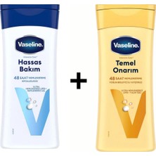 Vaseline Vücut Losyonu Temel Onarım Kuru Ciltler Için 200 Ml Ve Hassas Bakım Kuru Çok Kuru Ve Hassas Ciltler Için 200 Ml