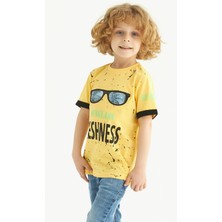 Zepkids ZepkidsErkek Çocuk Sunglass Freshness Baskılı T-shirt 3-7 Yaş