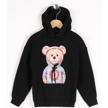 Zepkids Erkek Çocuk Ayıcık Detaylı Kapüşonlu Sweatshirt