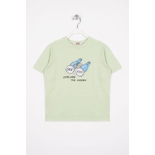 Zepkids See You Baskılı Fıstık Yeşili Renk Erkek Çocuk Tshirt