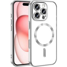 Fibaks Apple iPhone 16 Pro Max Kılıf Kamera Lens Korumalı Magsafe Şarj Kilifi Şeffaf Renkli Yumuşak Kapak