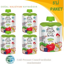 Only Fresh Organik Elma Püresi Taze Soğuk Sıkım 5'li